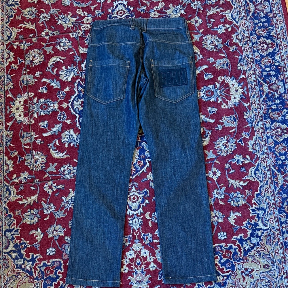 Bikkembergs Navy Denim Jeans with Contrast Stitching - Picture 3 of 4